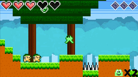 A cute and quirky classic adventure platformer about a Frog named Hoppy searching for his frog friend Jumpy. Features a large variety of gimmicks, enemies, obstacles. Unique and challenging boss fights. Equip charms to alter your play style.